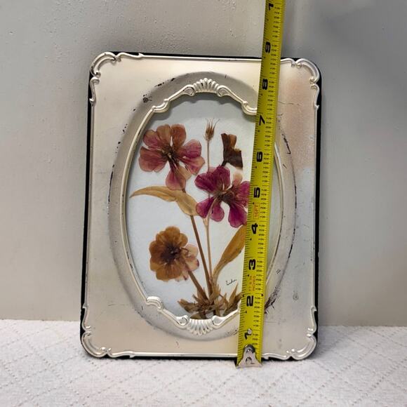 Silver Ornate Picture Frame with Botanical Accents - Picture 7 of 7